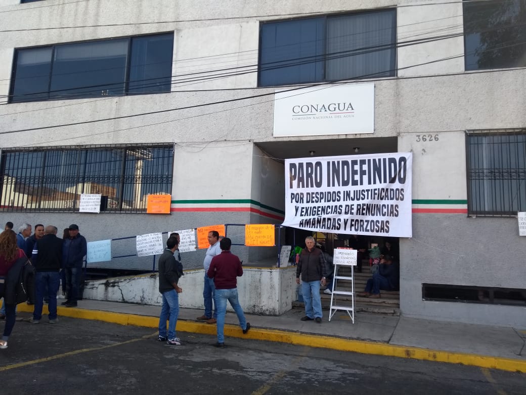 Protesta En Conagua Contra Despidos En Oficinas Federales