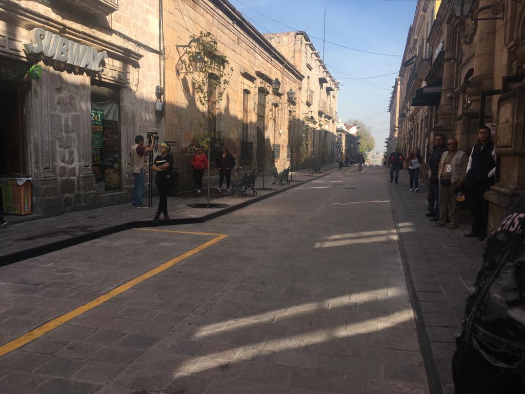 Morelia concluye rehabilitación de la calle Guillermo Prieto