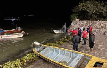 Apoya SSP y FGE para localización de 2 personas en el Lago de Chapala