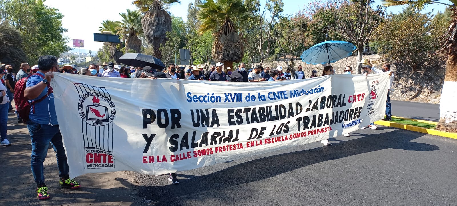 Arranca Marcha De La Cnte Hacia Palacio De Gobierno