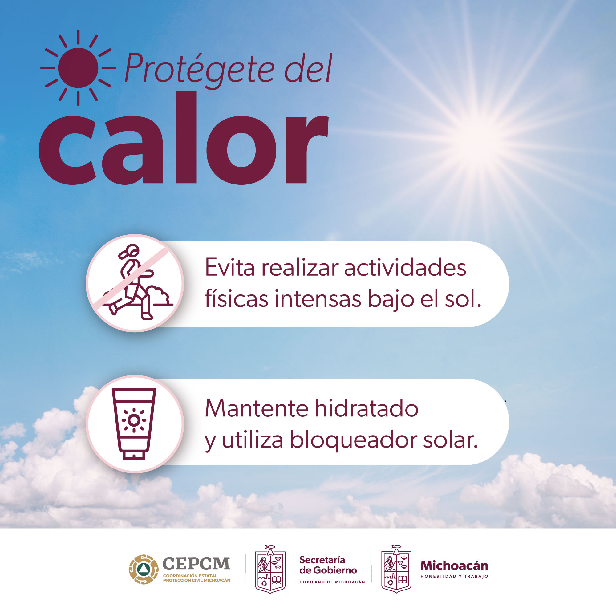 Alerta PC por calor extremo este martes en Michoacán