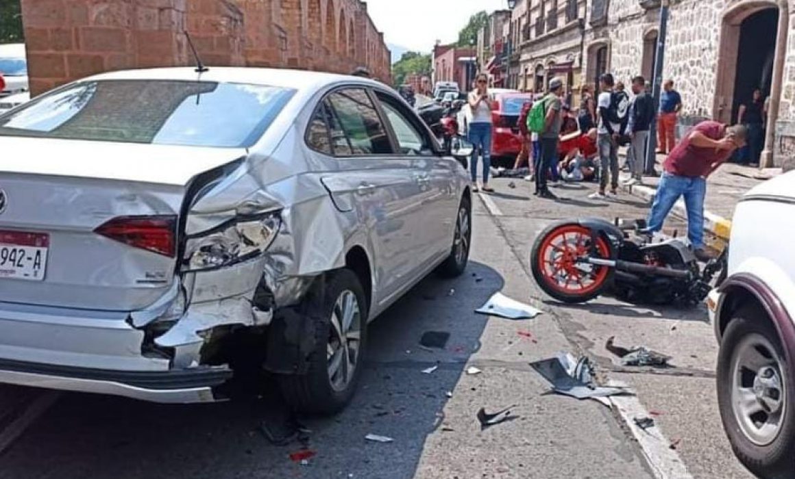 Se Impacta Motociclista En Un Veh Culo Sobre Acueducto Morelia