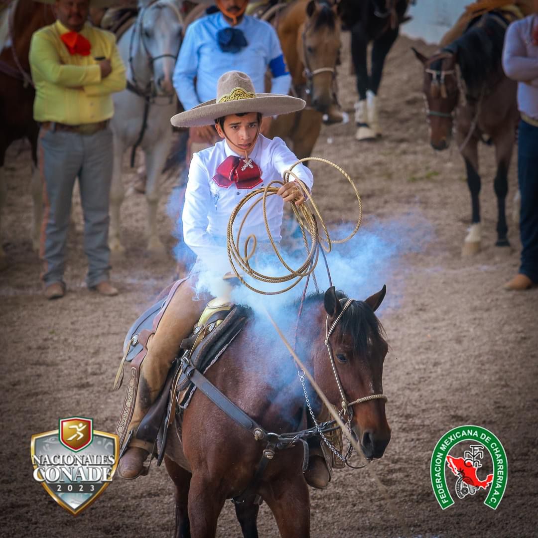 Destaca Alejandro Aceves Sánchez en Olimpiadas Nacionales de Charrería