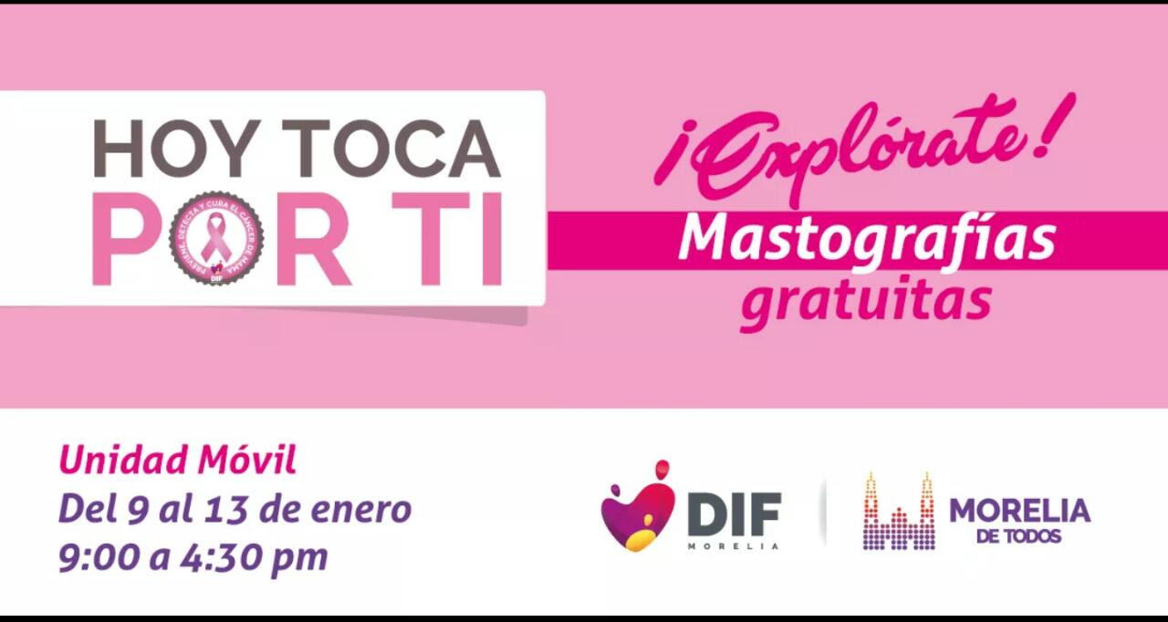 Últimos días de mastografías gratuitas en el DIF Morelia