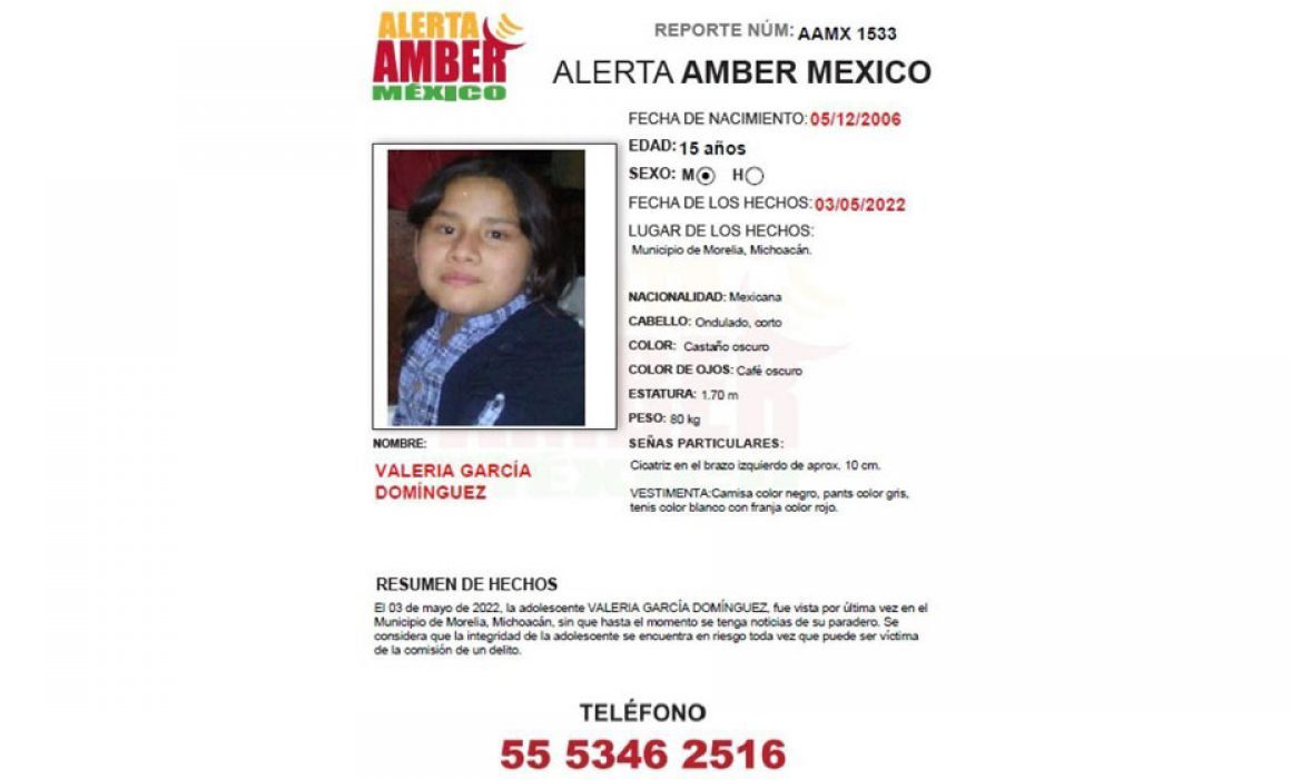 Localizan a menor extraviada en Morelia; estaba con su novio en Guerrero