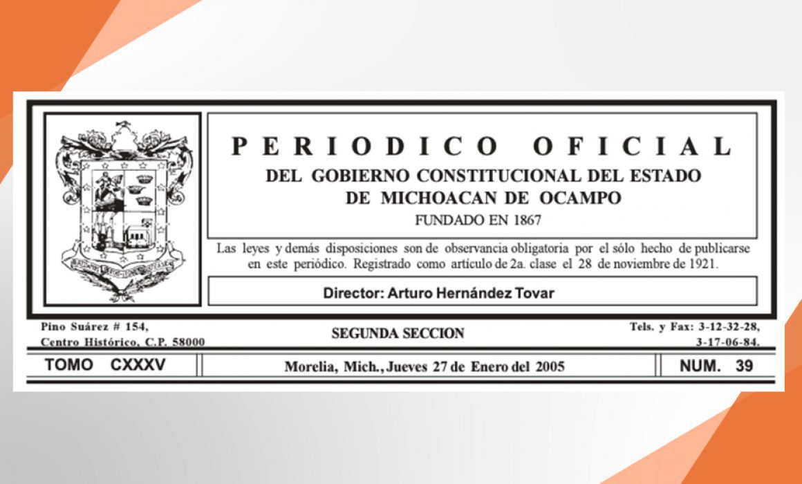 Tendrá Validez Legal Versión Digital Del Periódico Oficial En Michoacán ...