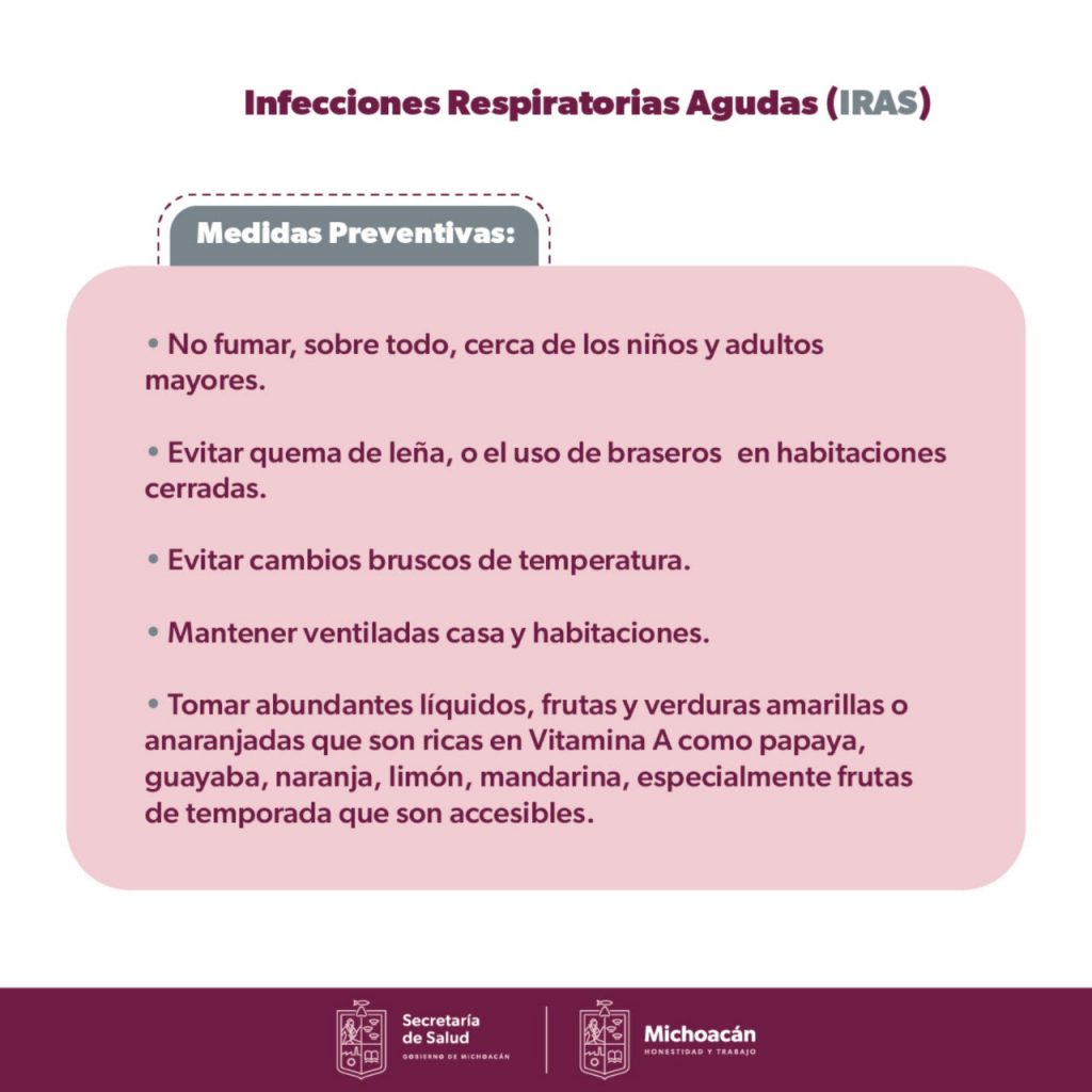 Emite La Ssm Recomendaciones Para Evitar Infecciones Respiratorias Agudas