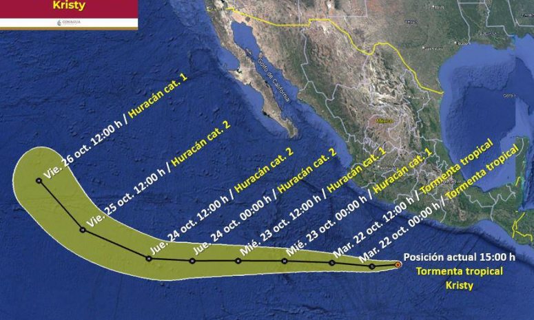 Alertan de lluvias fuertes en Michoacán y Guerrero por tormenta Kristy